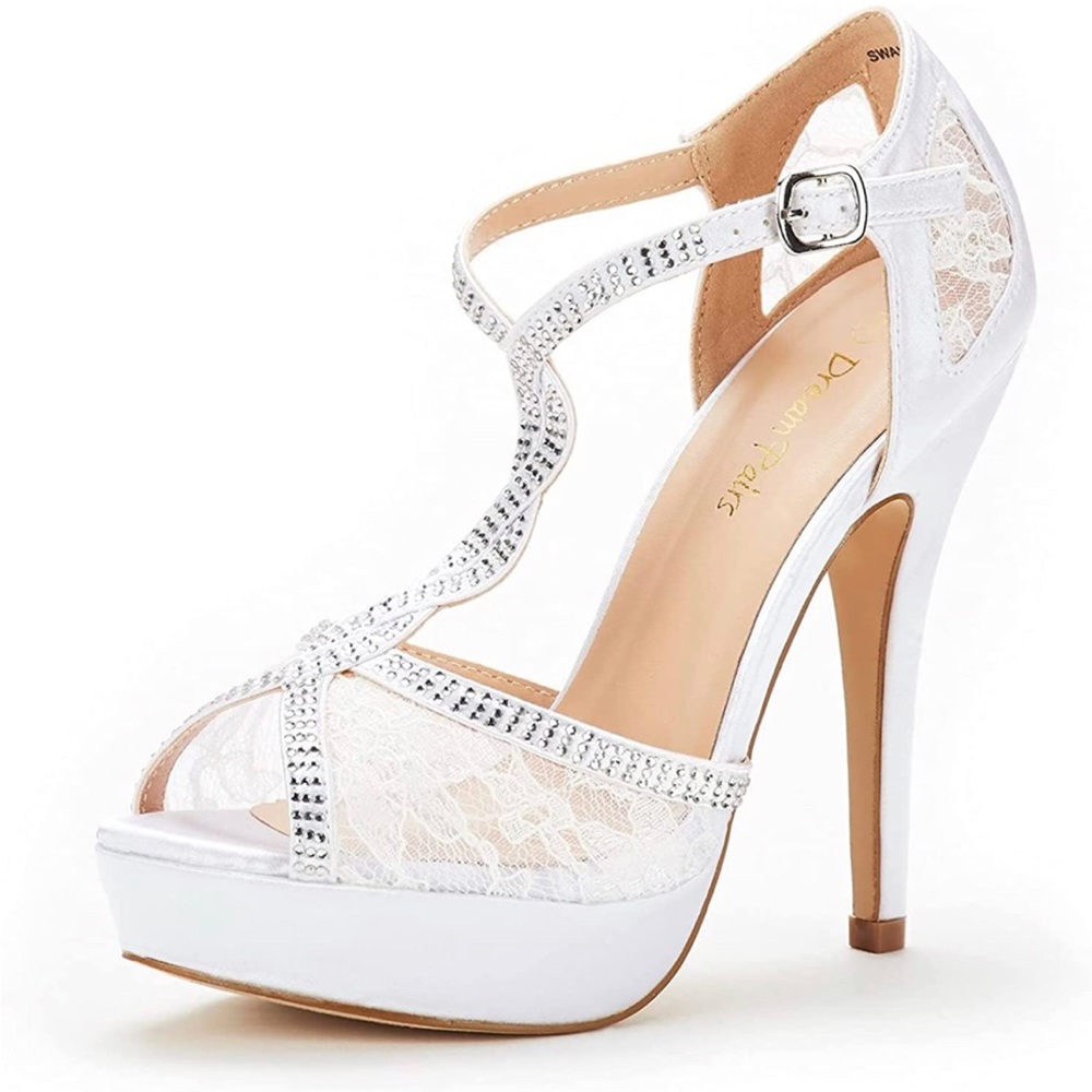 New Without Box - DREAM PAIRS Women's Size 7 Platform Stiletto - White